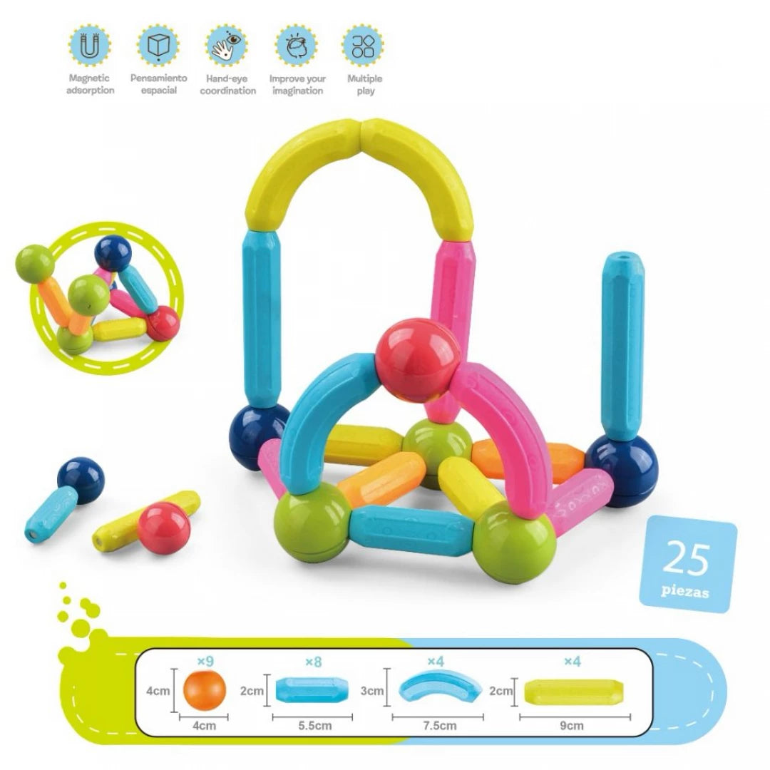 Palos magneticos set de 25 pcs