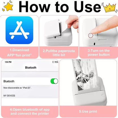 Mini Impresora Térmica Portátil Bluetoot